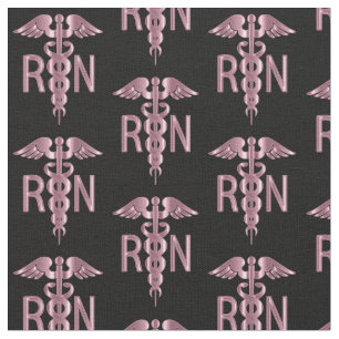 RN Registered Nurse - Rose Gold Pattern Stoff