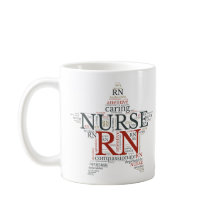 RN Registered Nurse Tasse | Nurse Star Word Cloud
