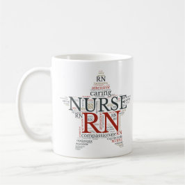 RN Registered Nurse Tasse | Nurse Star Word Cloud
