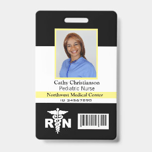 RN Registrierte Krankenschwester Name Foto Ausweis