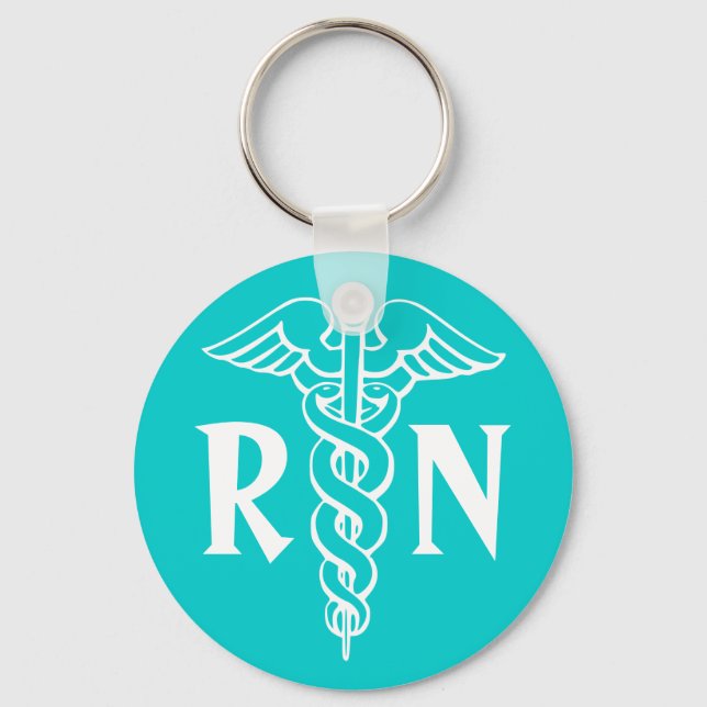RN Schlüsselanhänger der Krankenschwester mit Kadu (Vorderseite)
