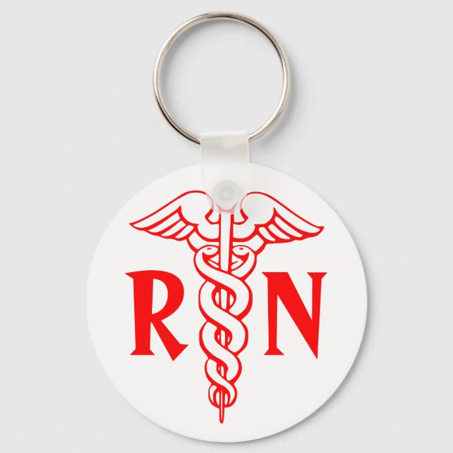 RN Schlüsselanhänger der Krankenschwester mit Kadu (Vorderseite)