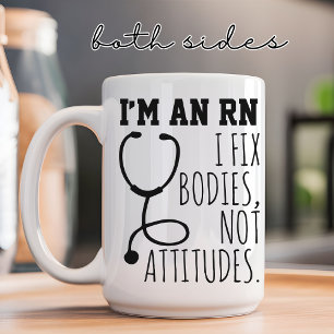 RN-Zitat-Tasse, Lustige Krankenschwester-Tasse, RN Kaffeetasse