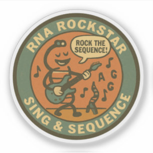 RNA Rockstar Rockin’ the Genetic Beat Aufkleber