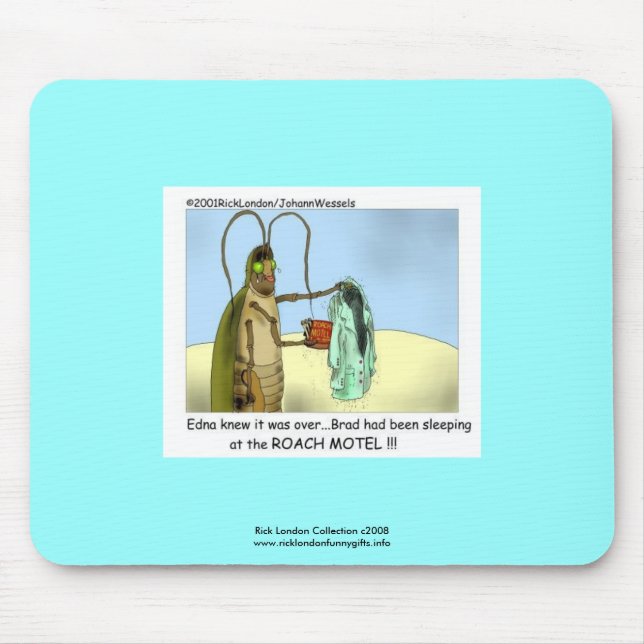 Roach Motel Funny Cartoon Mouse Pad Mousepad (Vorne)