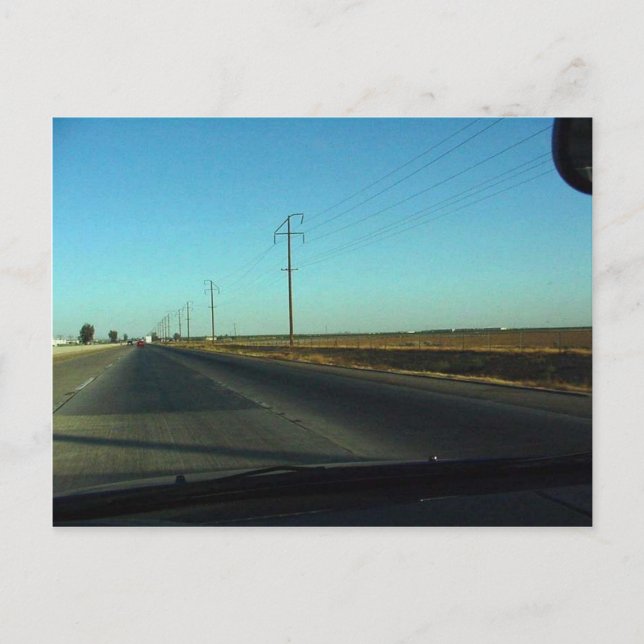 Road Bakersfield Postkarte (Vorderseite)