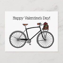 Road Bike Happy Valentine's_White Postkarte