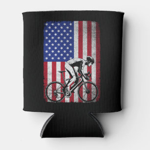 Road Biking Cycling 4. Juli USA Flagge Dosenkühler