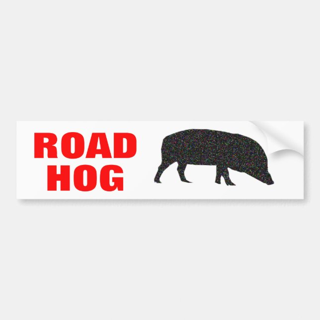 Road Hog Funkelnd Pig Autoaufkleber (Vorne)