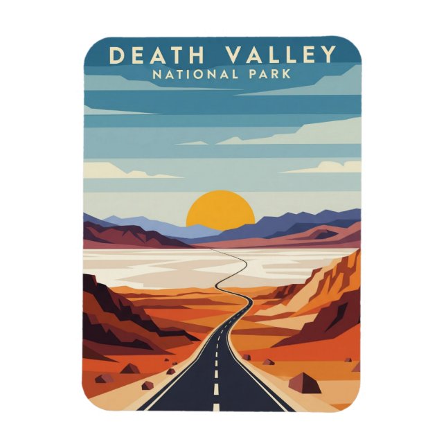 Road in Death Valley Nationalpark Souvenir Magnet (Vertikal)