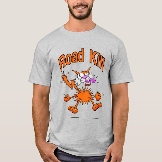 Road Kill Cat T-Shirt (Vorderseite)