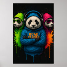 Road Pandas Crew — Cool Urban Animal Art