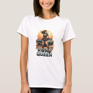 Road Queen – Postapokalyptische Pin-Up-Kriegerin T-Shirt