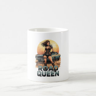 Road Queen – Postapokalyptische Pin-Up-Kriegerin Verwandlungstasse