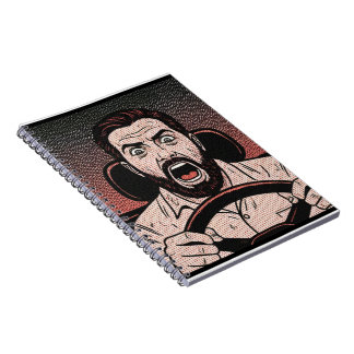 Road Rage Comic – Driver’s Fury Unleashed Notizblock