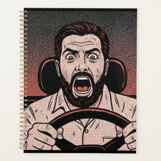Road Rage Comic – Unkontrollierte Wut des Fahrers Planer
