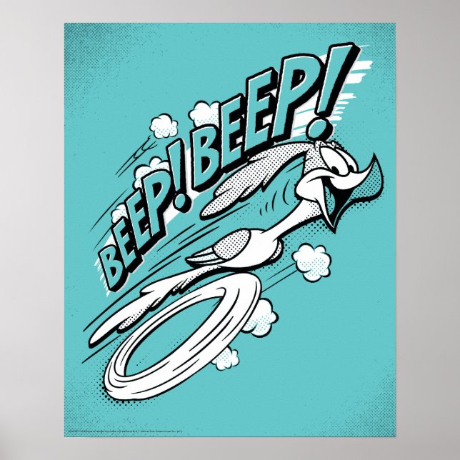 ROAD RUNNER™ REEP BEEP BEEP™™ Halftone Poster (Vorne)