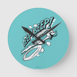 ROAD RUNNER™ REEP BEEP!™ Halftone Runde Wanduhr