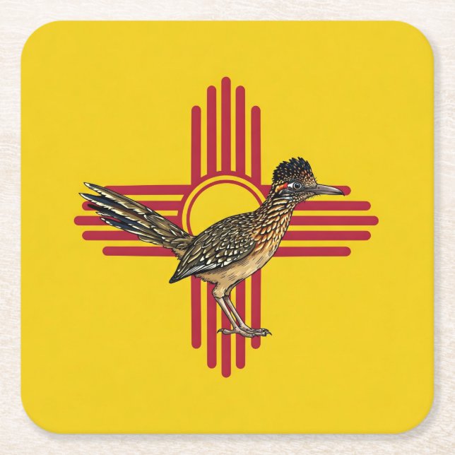 Road Runner True Rechteckiger Pappuntersetzer (Vorderseite)