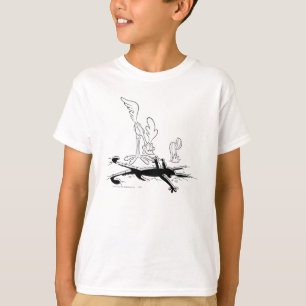 ROAD RUNNER™ und WILE E. COYOTE™ geformtes Loch T-Shirt