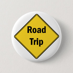 Road Sign- Road Trip Button