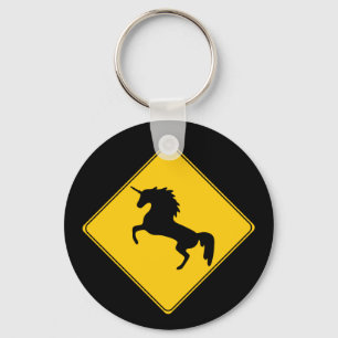 Road Sign Unicorn Schlüsselanhänger