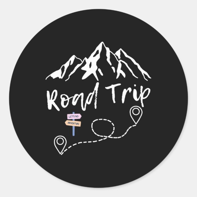 Road Trip 2025 Family Vacation Matching Group Runder Aufkleber (Vorderseite)