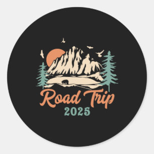 Road Trip 2025 Vacation Girls Trip Adventure Gesch Runder Aufkleber