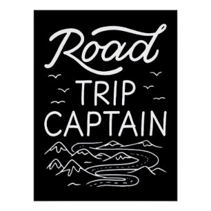 Road Trip Captain I - Wohnmobil-Pilot Camping-Urla Poster