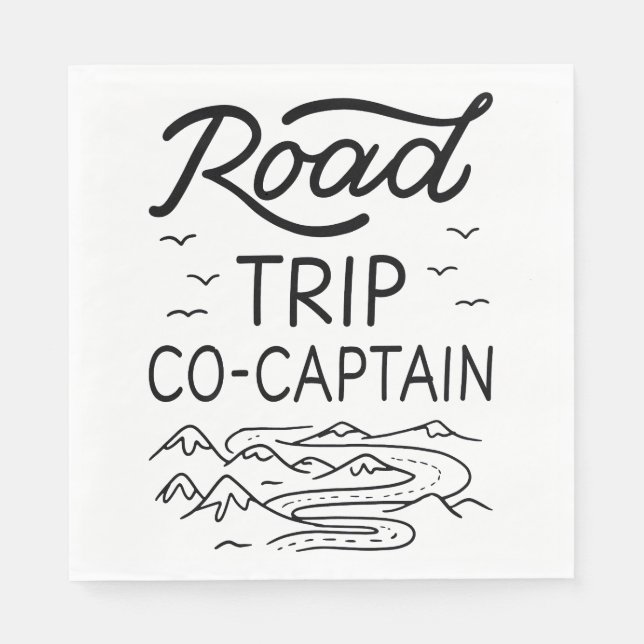 Road Trip Co-Captain I Serviette (Vorderseite)