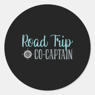 Road Trip Co Captain Road Trip 1 Runder Aufkleber