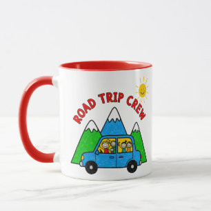 Road Trip Crew Kinder Reise Zeichnung Tasse