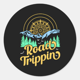 Road Trip Runder Aufkleber