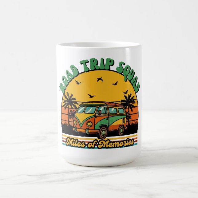Road Trip Squad Coffee Mug | Retro 70s Travel Cup Kaffeetasse (Mittel)