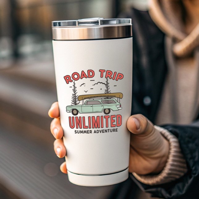 Road Trip Unlimited Car Camping | Die Aufkleber (Road Trip Unlimited Camping Vinyl Sticker)