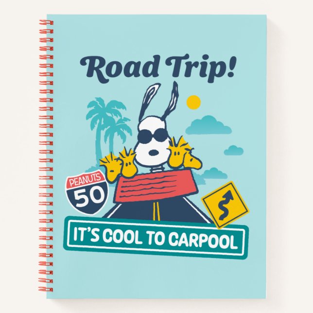 Road Trippin | Erdnüsse Es ist Cool zu Carpool Notizbuch (Vorderseite)