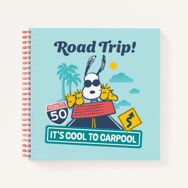 Road Trippin | Erdnüsse Es ist Cool zu Carpool Notizbuch (Vorderseite)