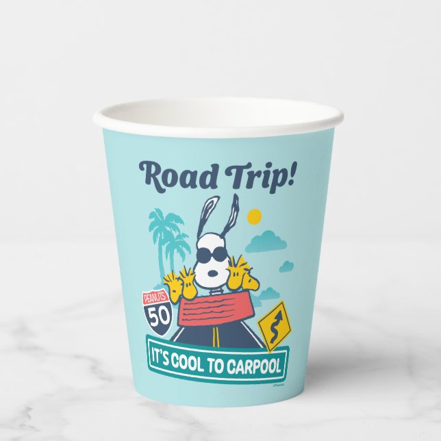Road Trippin | Erdnüsse Es ist Cool zu Carpool Pappbecher (Vorderseite)