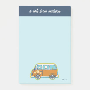 Road Trippin Peanuts Road Trip Van Post-it Klebezettel