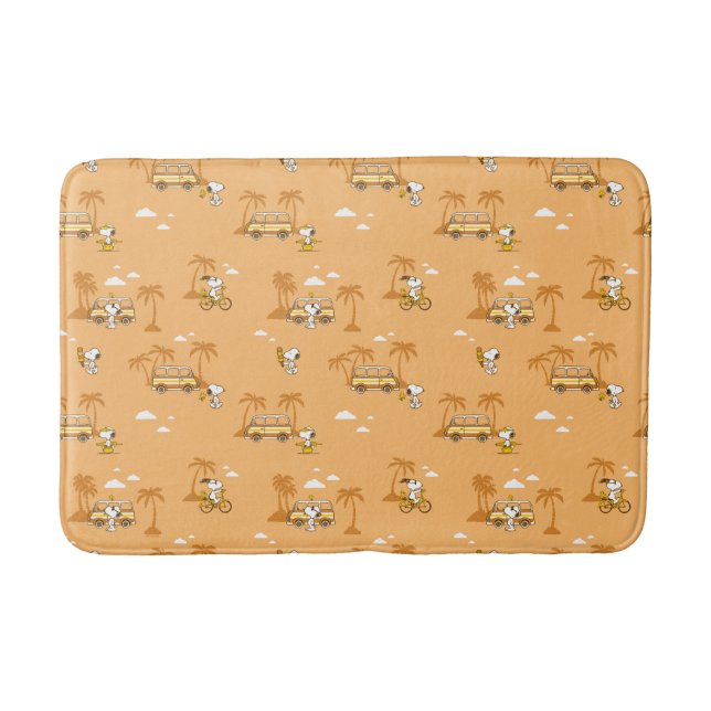 Road Trippin | Peanuts Snoopy Beach Pattern Badematte (Vorderseite)