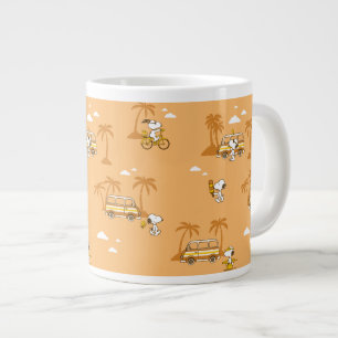 Road Trippin Peanuts Snoopy Beach Pattern Jumbo-Tasse
