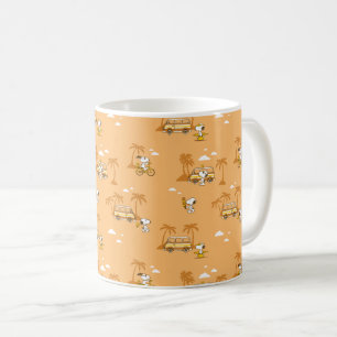 Road Trippin   Peanuts Snoopy Beach Pattern Kaffeetasse