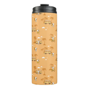 Road Trippin Peanuts Snoopy Beach Pattern Thermosbecher