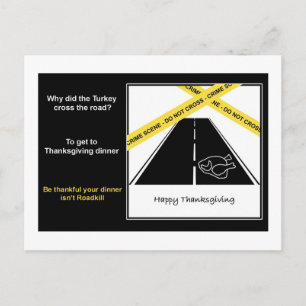Roadkill Erntedank Postcard Feiertagspostkarte