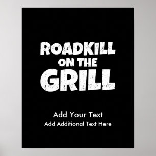 Roadkill on Grill - Funny GRILLEN Party Poster