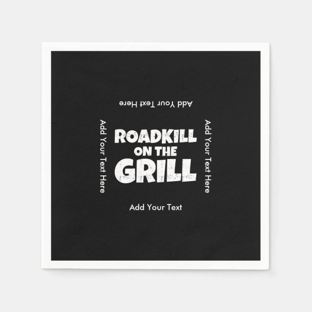 Roadkill on Grill - Funny GRILLEN Party Serviette (Vorderseite)