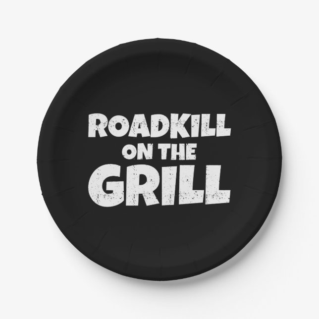 Roadkill on Grill - GRILLEN Party Funny Pappteller (Vorderseite)