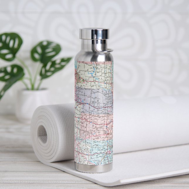 Roadmap für Mittelamerika Trinkflasche (Yoga)