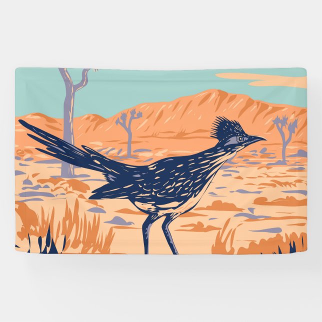 Roadrunner Chaparral Bird Banner (Horizontal)