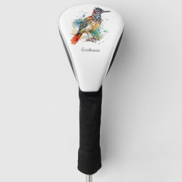 Roadrunner in lebendiger Wasserfarbe Golf Headcover